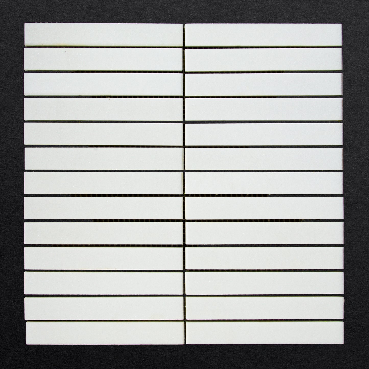 Thassos Mosaic Stacked Honed 3/4" X 6"