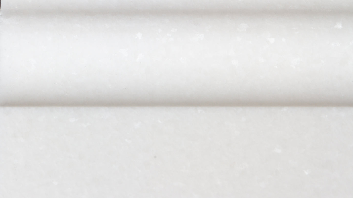 Thassos Base Molding Honed 4 3/4" x 12"