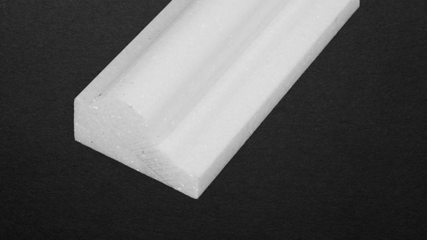 Thassos Crown Molding Ogee Honed 2"X12"