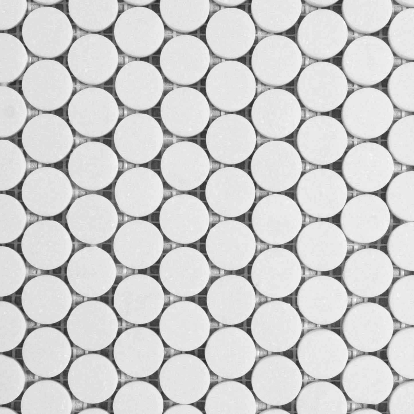 Thassos Penny Round Mosaic Polished 3/4"