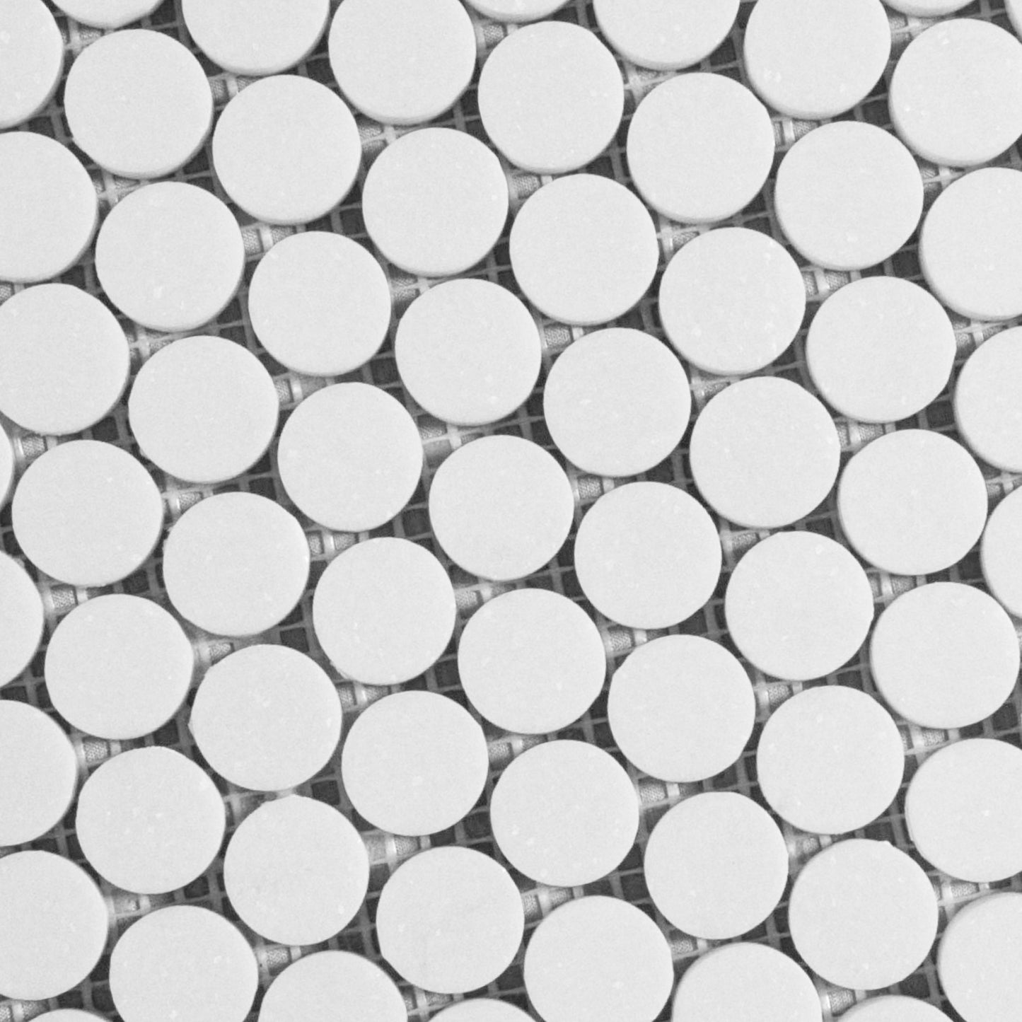 Thassos Penny Round Mosaic Polished 3/4"