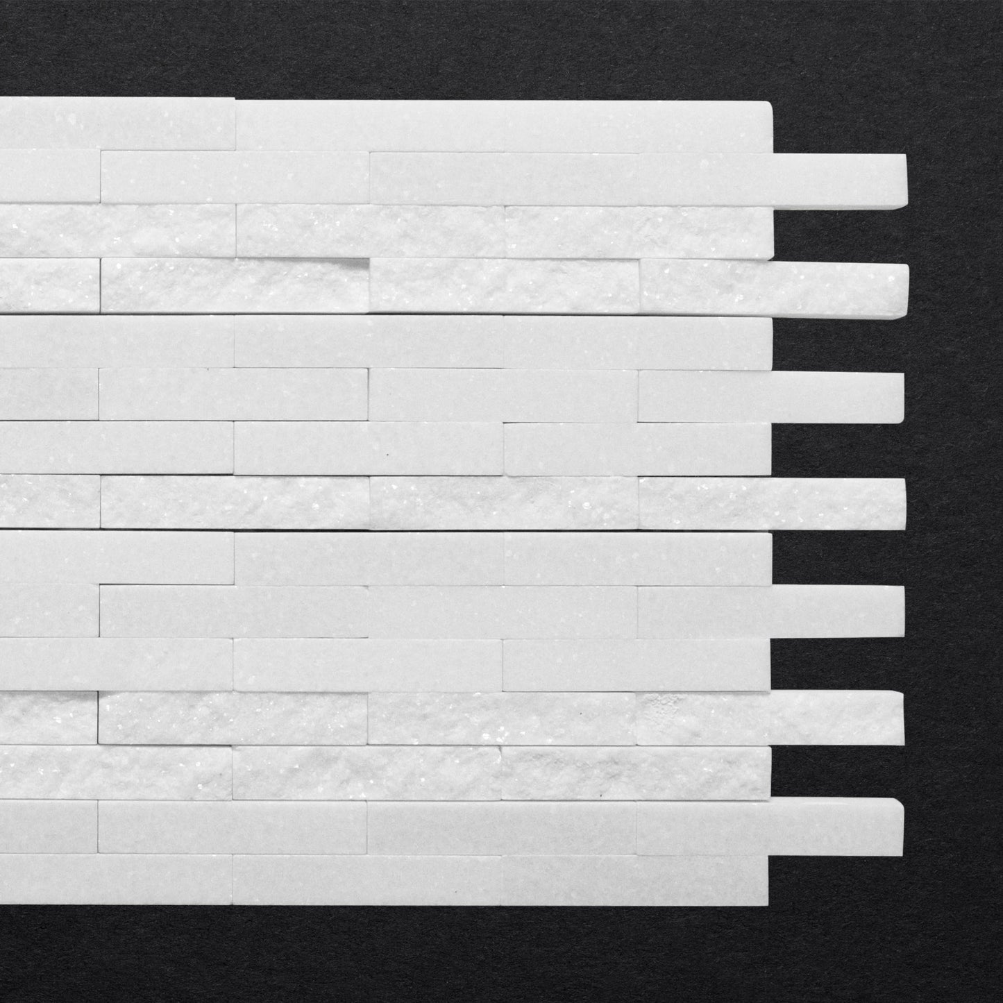 Thassos Mosaic Split Polished Bond 6" X 12"