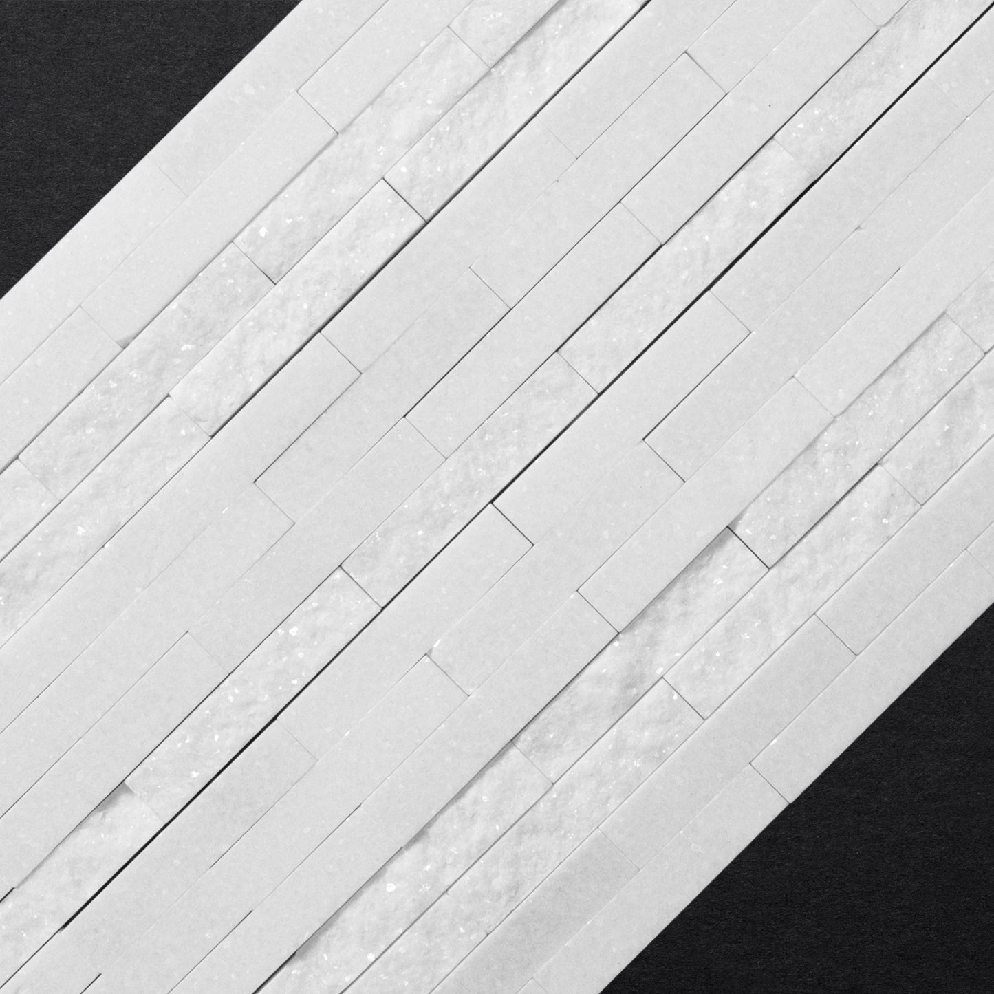 Thassos Mosaic Split Polished Bond 6" X 12"