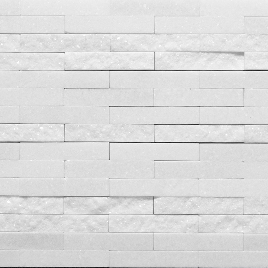 Thassos Mosaic Split Polished Bond 6" X 12"