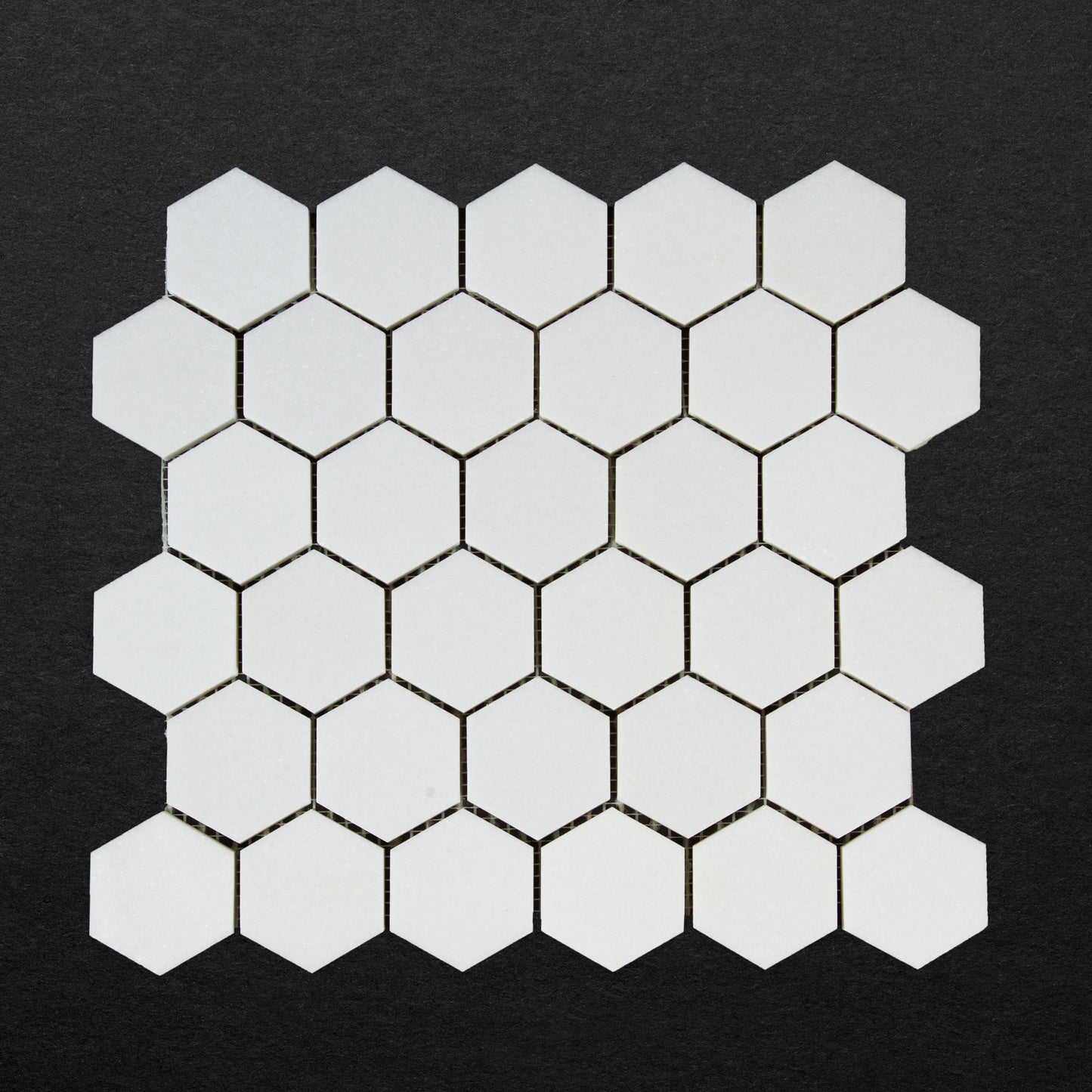 Hexagon Thassos Mosaic Polished 12'' x 12'' x 2"