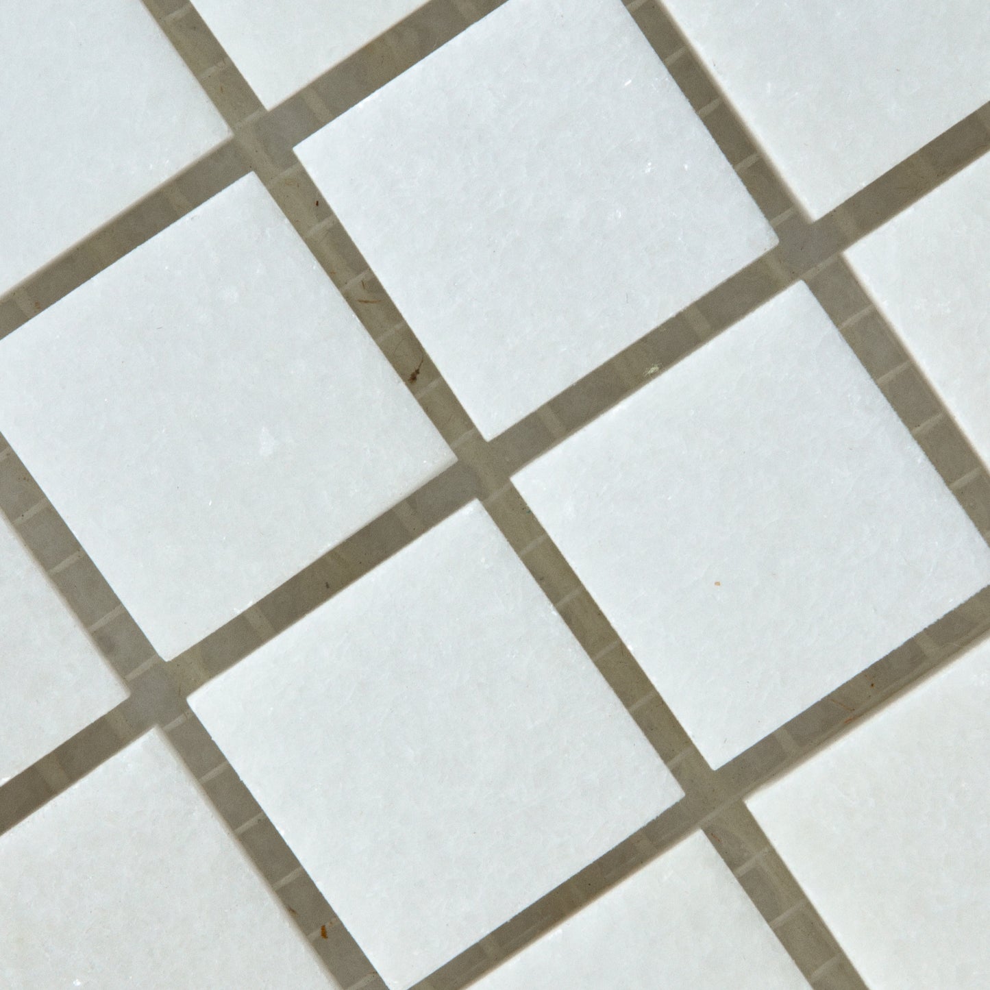 Thassos Mosaic Polished and Tumbled 2" X 2"