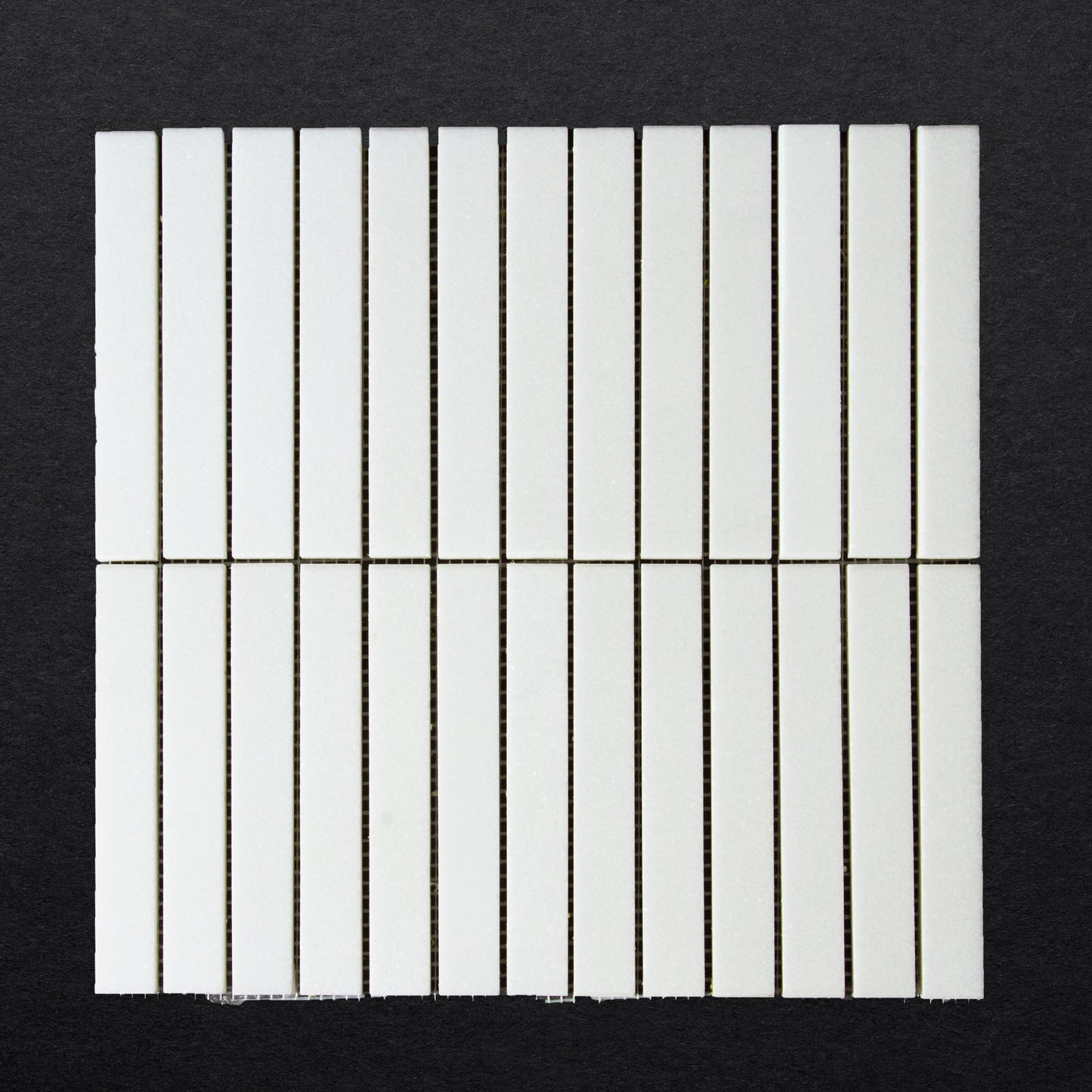 Thassos Mosaic Stacked Polished 3/4" X 6"