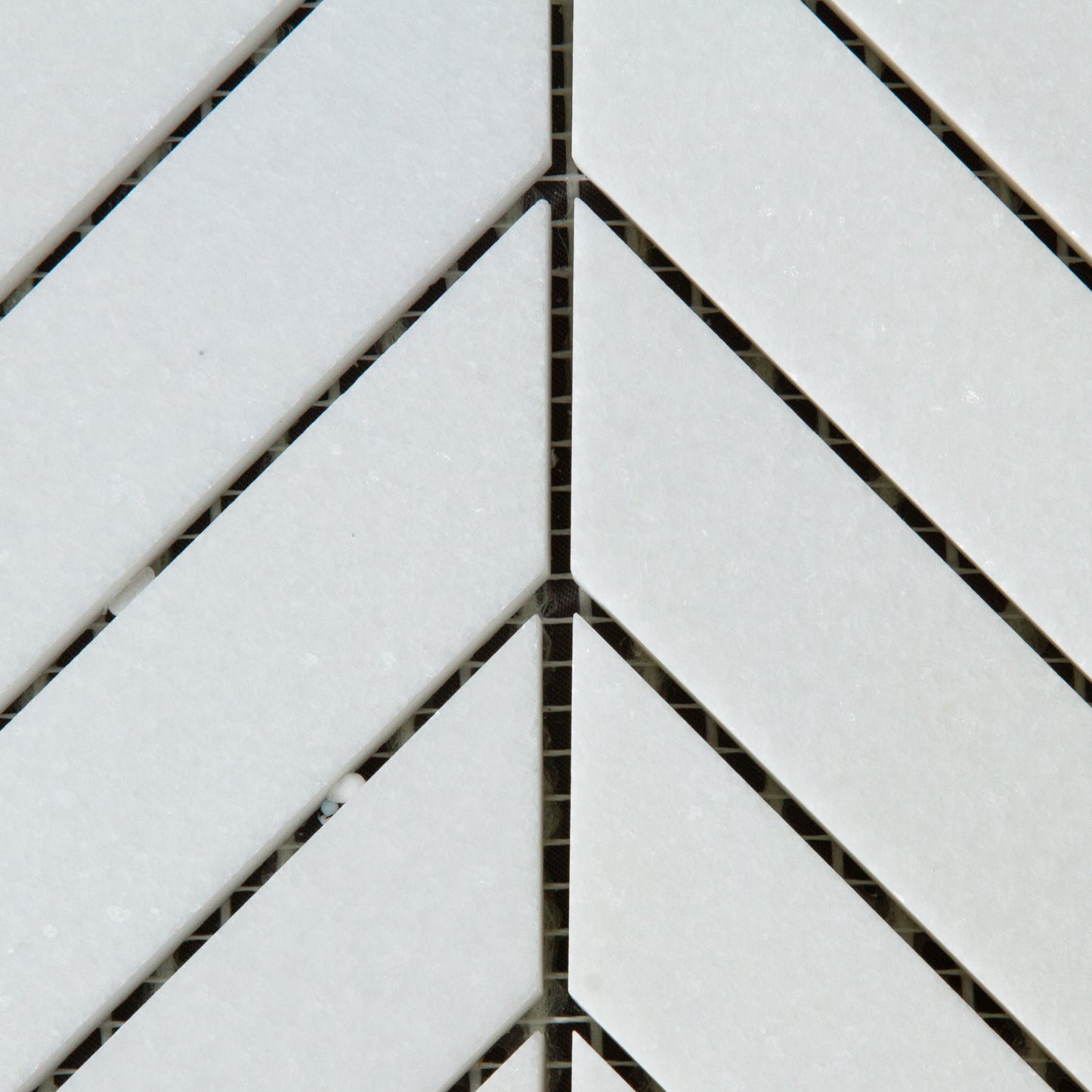 Chevron Thassos Mosaic Polished 4 1/8'' x 3/8''