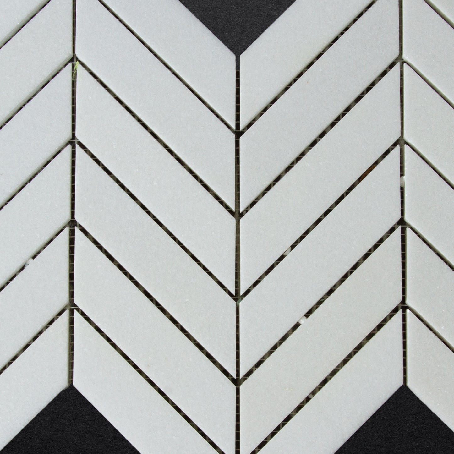 Chevron Thassos Mosaic Polished 4 1/8'' x 3/8''