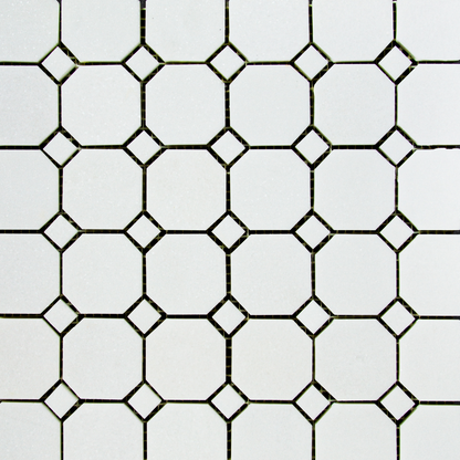 Octagon Thassos Mosaic Polished 2'' x 2''