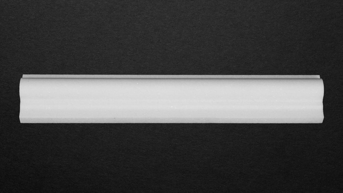 Thassos Crown Molding Ogee Honed 2" X 12"