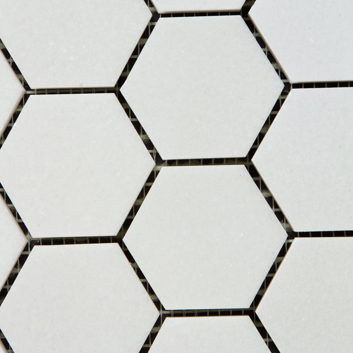 2" Hexagon Thassos Mosaic Polished