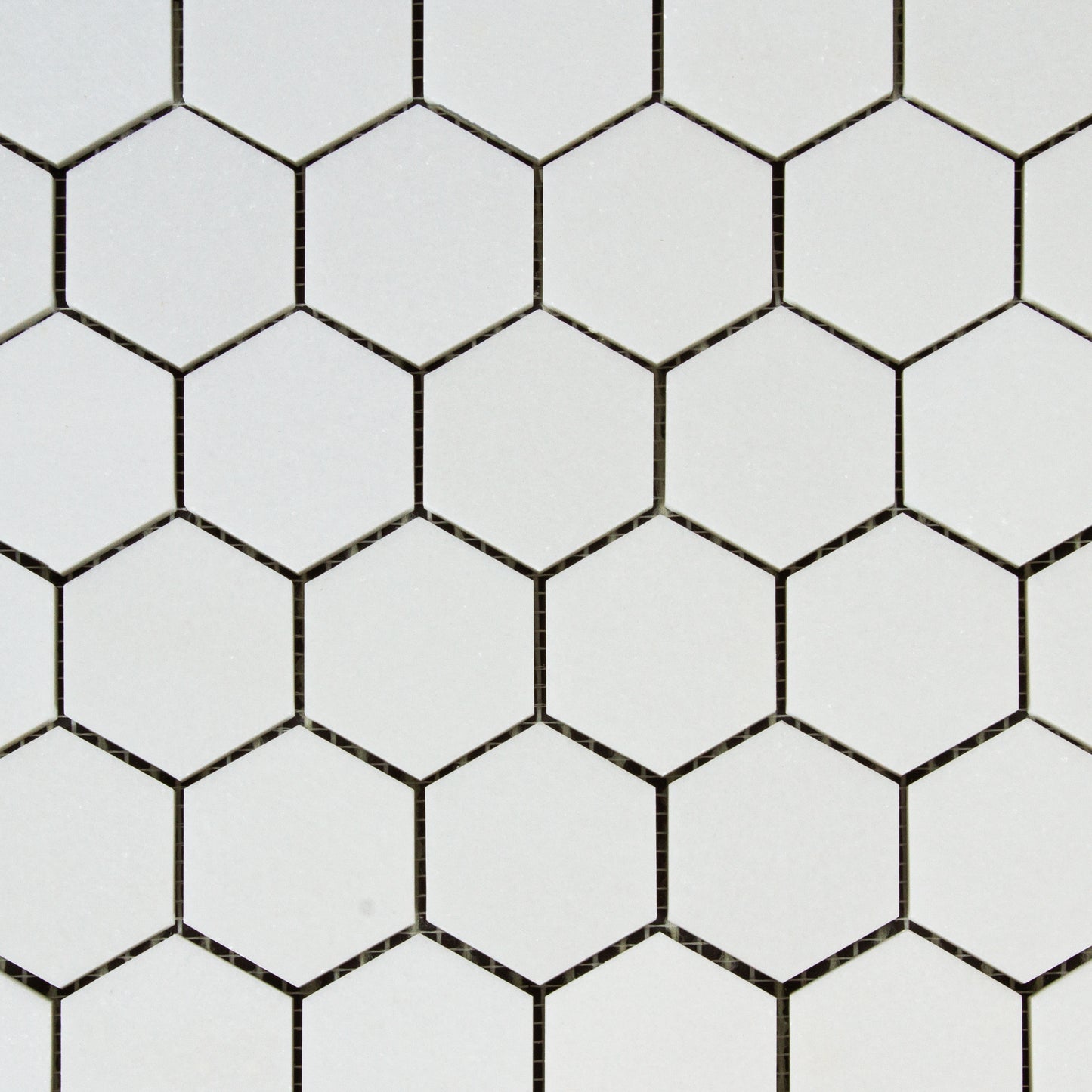 2" Hexagon Thassos Mosaic Polished