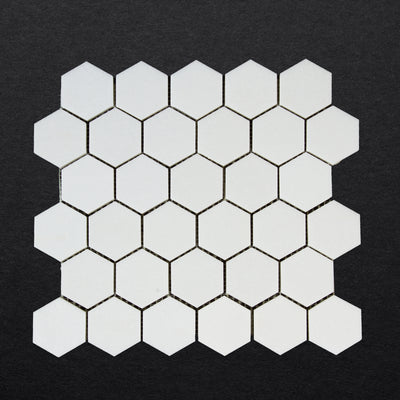 Hexagon Thassos Mosaic Polished 12'' x 12'' x 2"