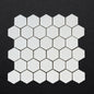 2" Hexagon Thassos Mosaic Polished