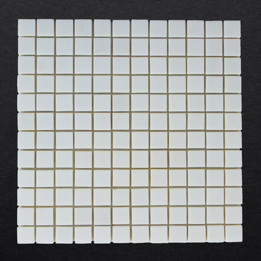 1"X 1" Thassos Mosaic Polished