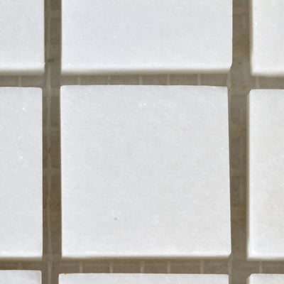 Thassos Mosaic Polished and Tumbled 2" X 2"