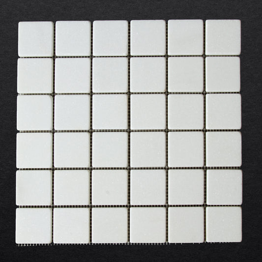 2"X 2" Thassos Mosaic Polished and Tumbled