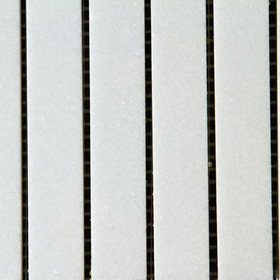 Thassos Mosaic Stacked Polished 3/4" X 6"