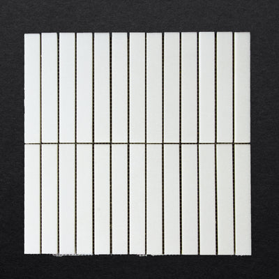 Thassos Mosaic Stacked Polished 3/4" X 6"