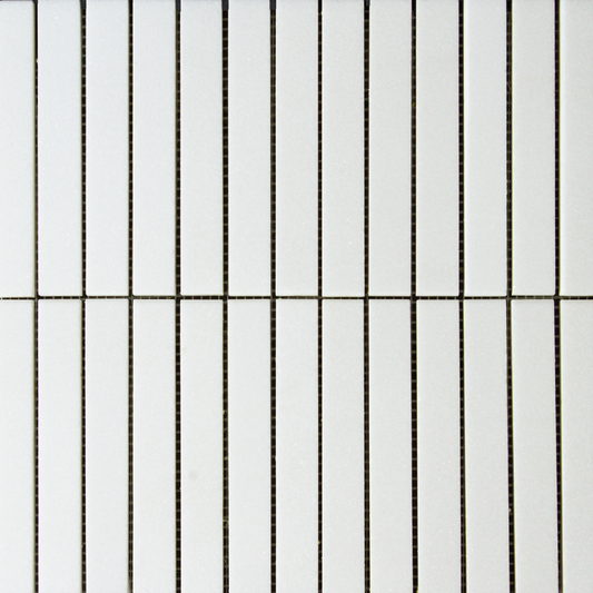 Thassos Mosaic Stacked Polished 3/4" X 6"