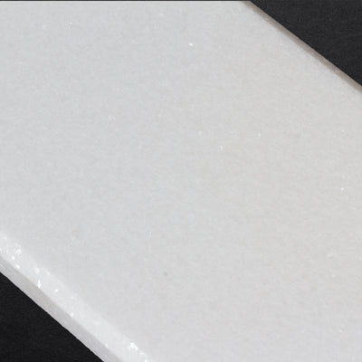 Thassos white marble threshold, end detail