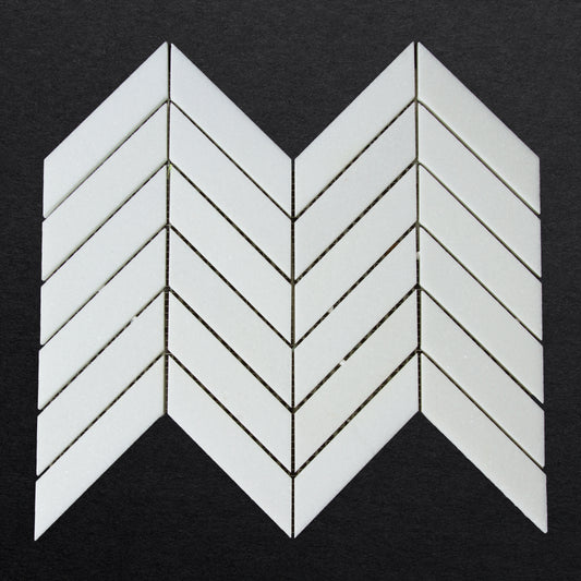 Chevron Thassos Mosaic Polished