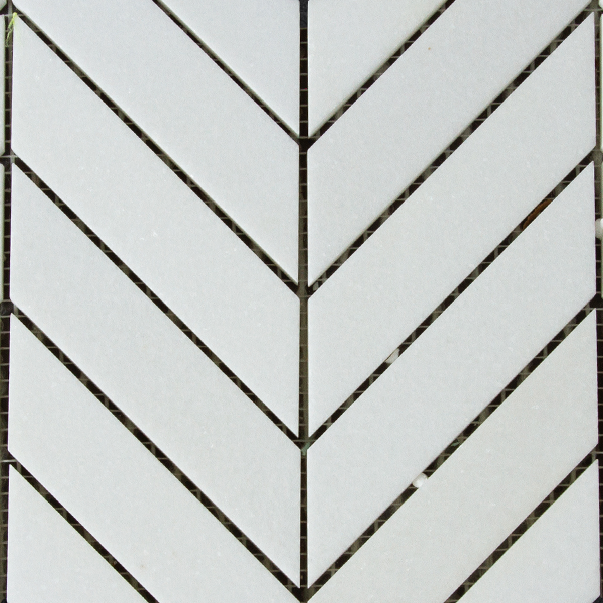 Chevron Thassos Mosaic Polished 4'' X 1" X 3/8''